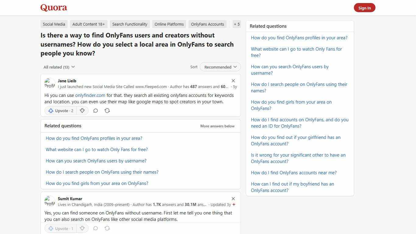 Is there a way to find OnlyFans users and creators without usernames? How do you select a local area in OnlyFans to search people you know? - Quora