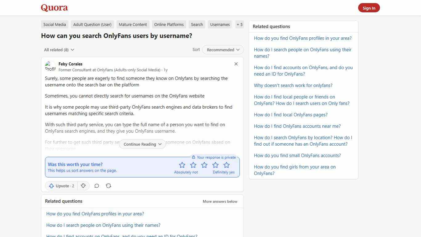 How to search OnlyFans users by username - Quora